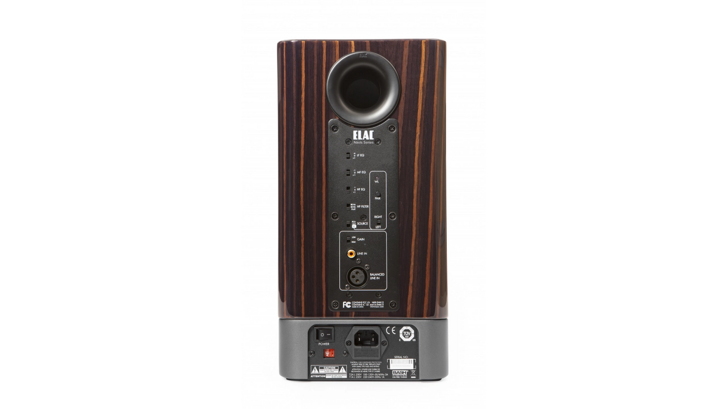 ELAC Navis - Powered Bookshelf Speaker - Gloss Ebony Emara