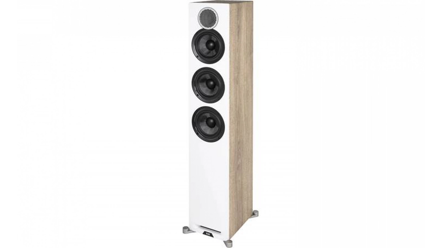 ELAC UniFi Reference - 5.25” Floorstanding Speaker in White/Oak