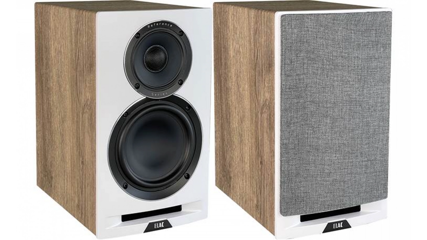 ELAC UniFi Reference - 6.5” Bookshelf Speakers in White/Oak